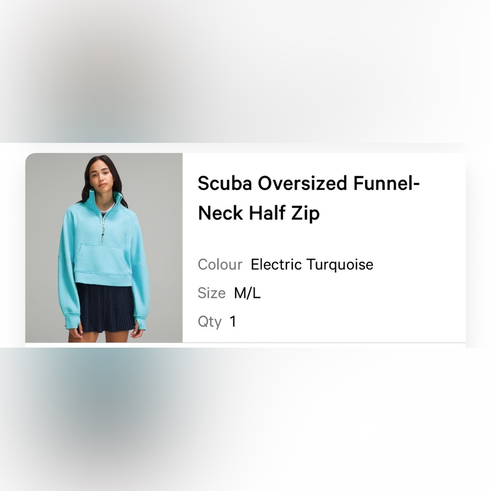 Lululemon oversized half zip funnel neck